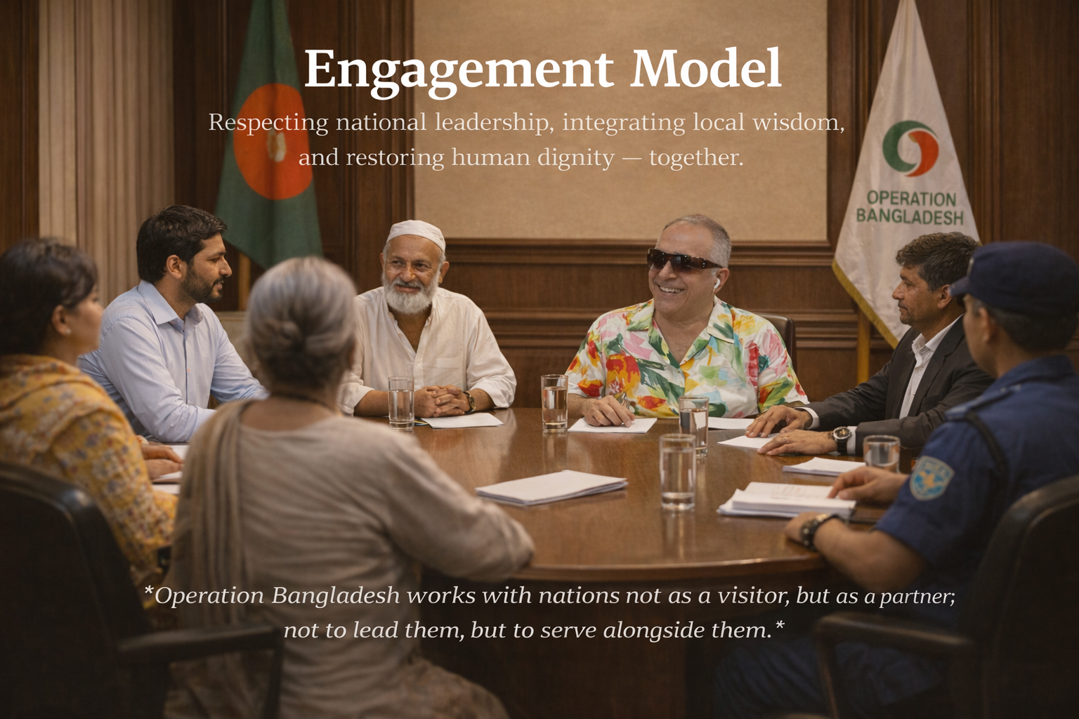 A dignified humanitarian engagement model built on partnership, cooperation, and responsibility