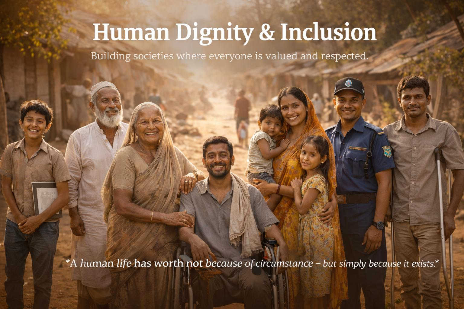 Human dignity and inclusion as the foundation of a just and resilient society